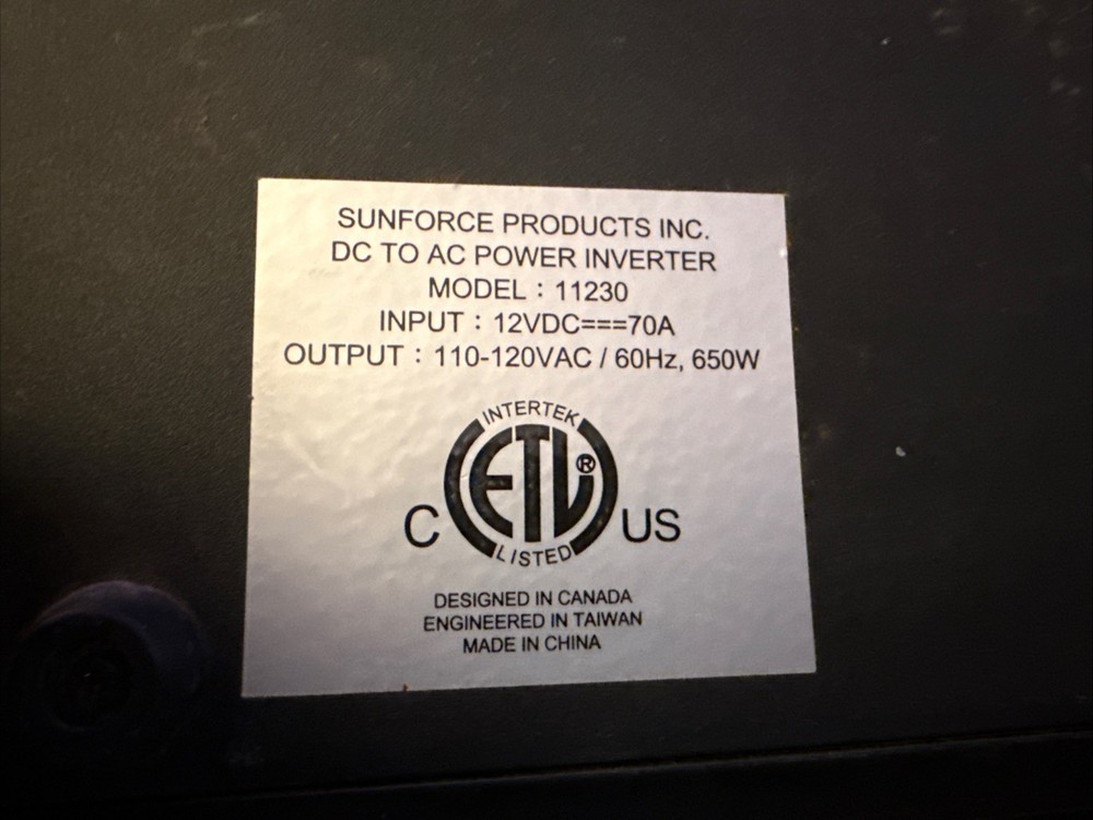 Sun force Pro Series Inverter DC to AC