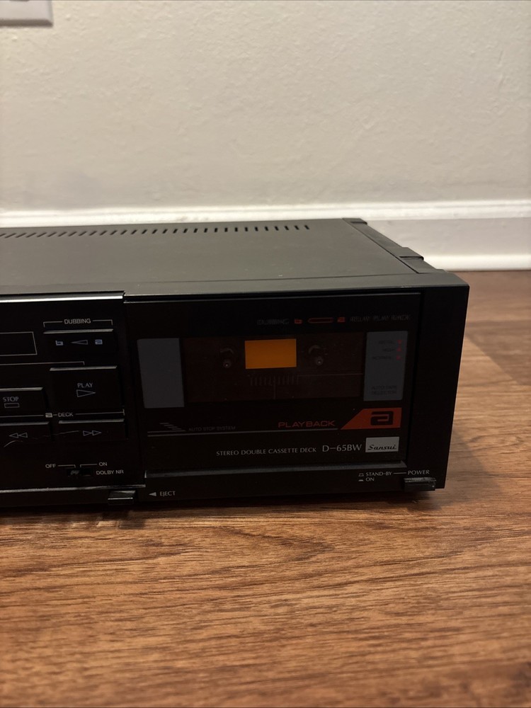 Sansui D-65BW stereo double cassette deck