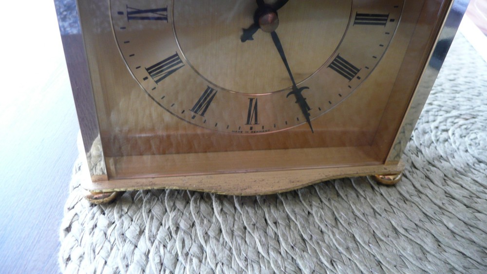 wm. widdop brass mantle clock-quartz made in germany