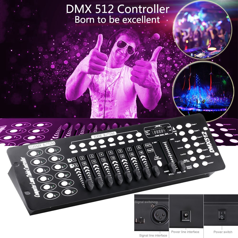 DMX512 DJ Controller 192CHs Stage Lighting Console Disco Light Operator Show