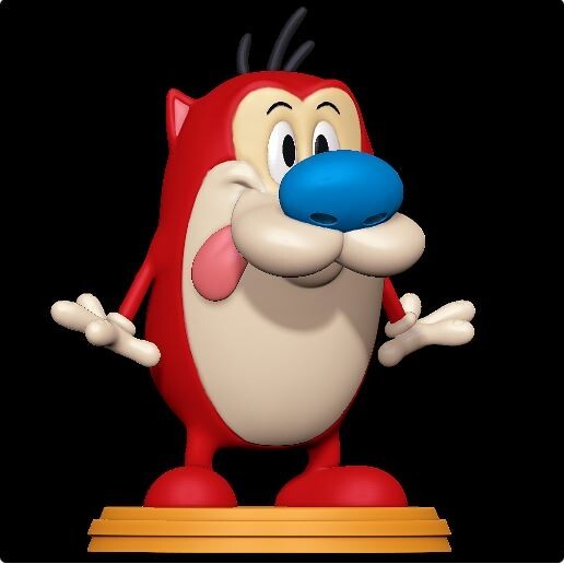 UNPAINTED Ren & Stimpy 3d Printed Models