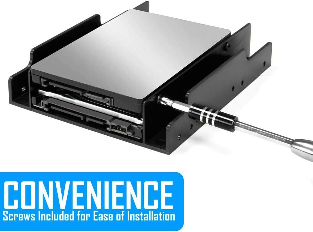 Kingwin SSD Hard Drive Mounting Kit Internal, Convert Any 2 x 2.5” Solid State