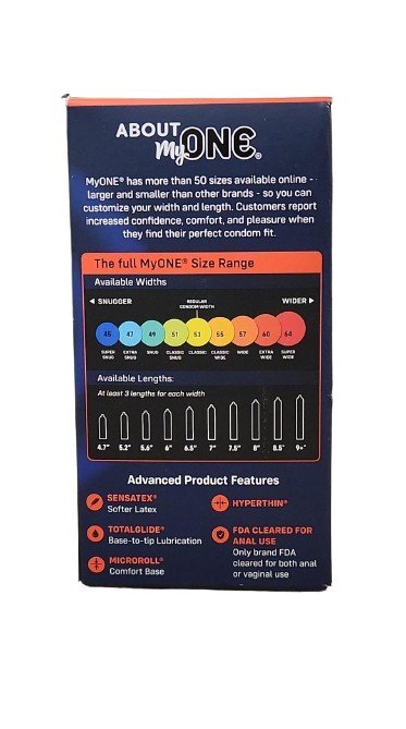 MyONE Custom Fit, SUPER WIDE Condoms FitCode 64J 10 CT