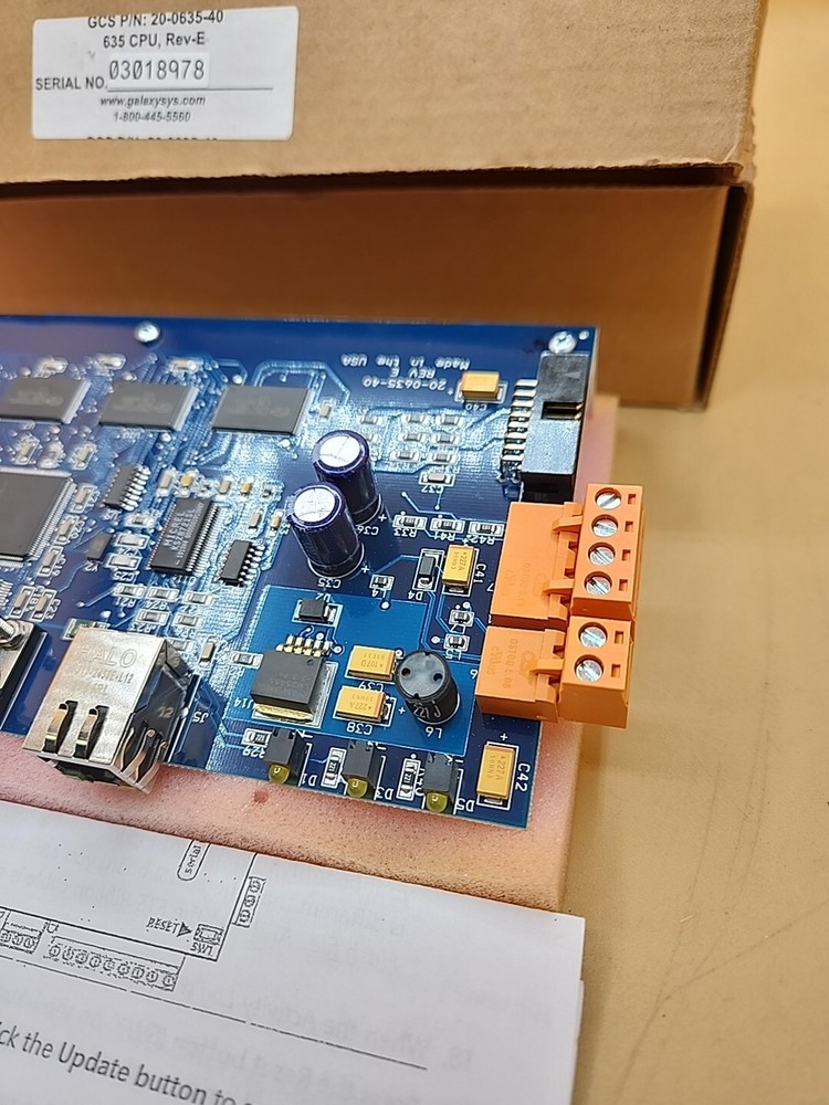 Galaxy Control Systems 20-0635-30 635 CPU Central Processing Unit Rev E New