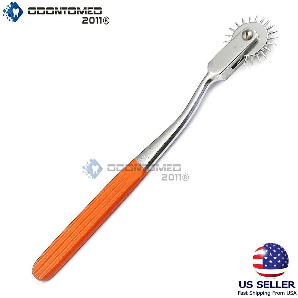 Roller Wartenberg wheel Finger Pinwheel Nipple Toys Nerve Testing Orange Handle