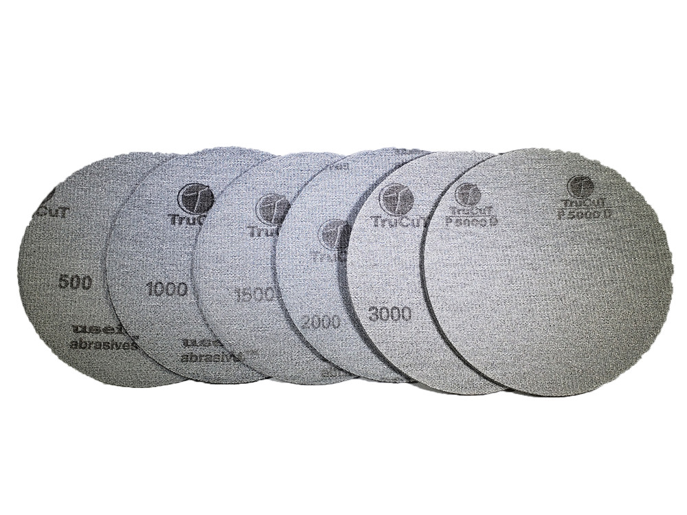 TruCut Sanding Pads | 18 Pack | 500, 1000, 1500, 2000, 3000, P5000D | 5"