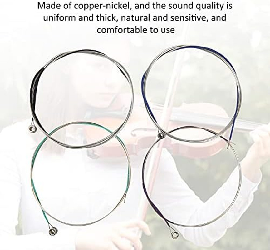 4Pcs Viola Strings with Silver Wound Copper? Winding Steel Core ?Plated Ball?End
