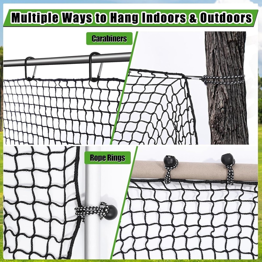 Golf Practice Net, 10Ft/15Ft/20Ft Golf Hitting Nets Heavy Duty Nylon Golf Net...