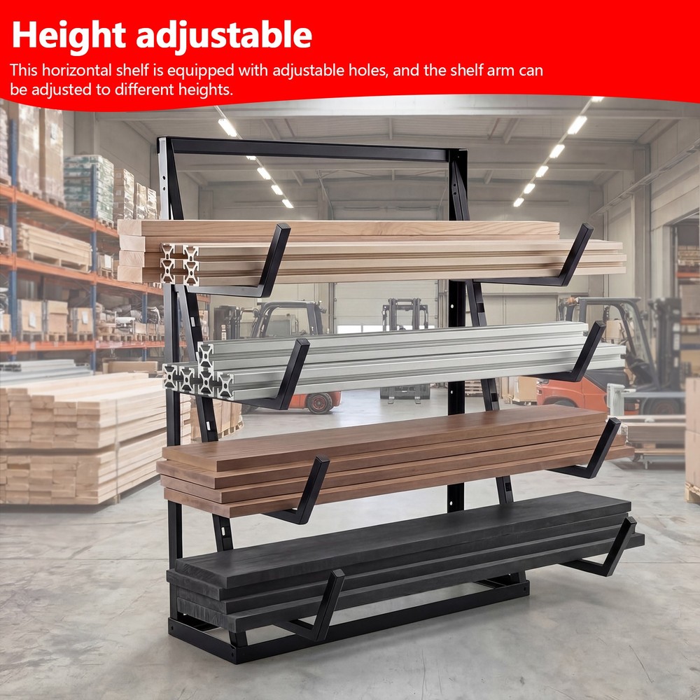4 Tier Metal Rack 2000lbs Load Capacity Standing Shelf for Garage Workshop Shed