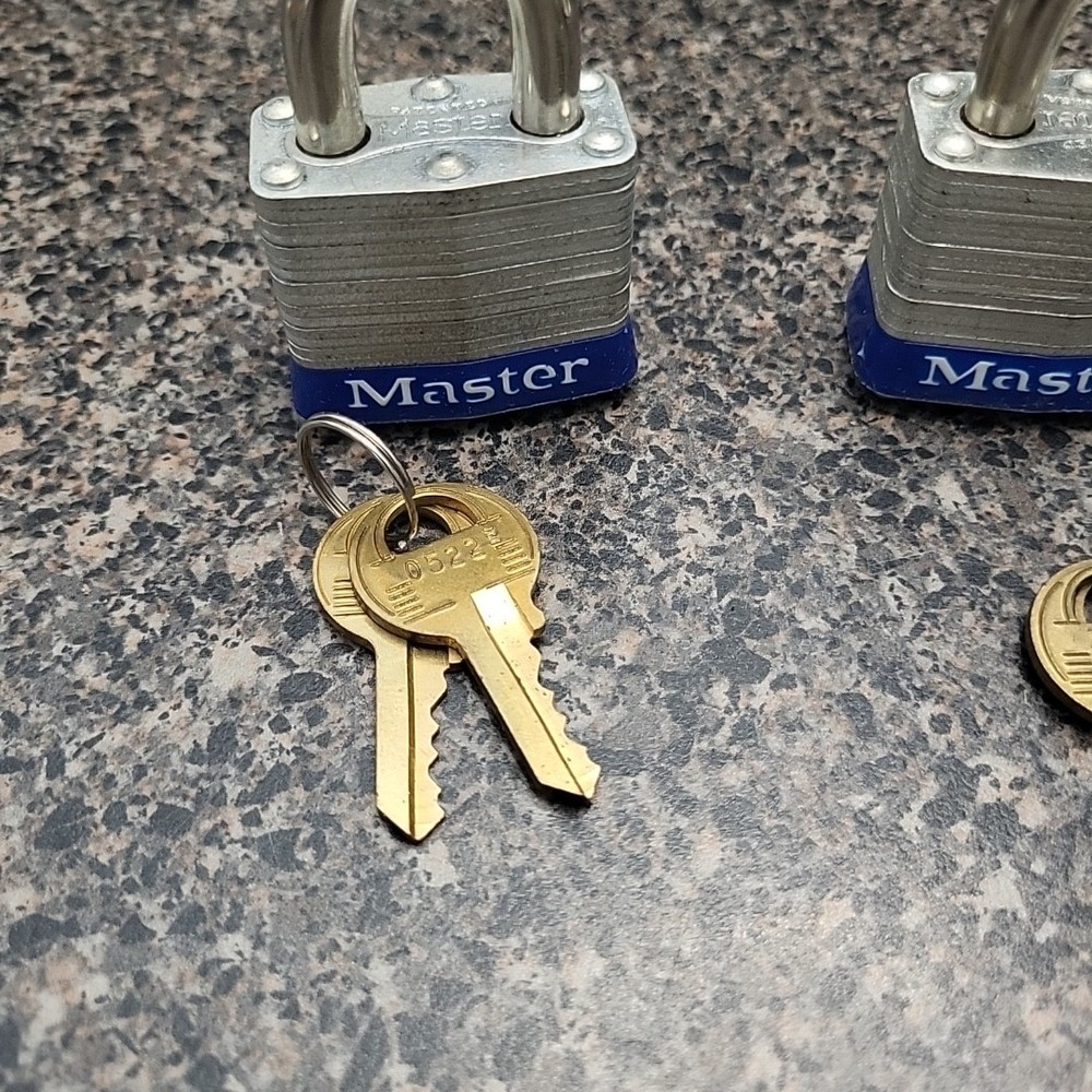 3 Master Lock No.3 Padlocks Keyed DIFFERENT