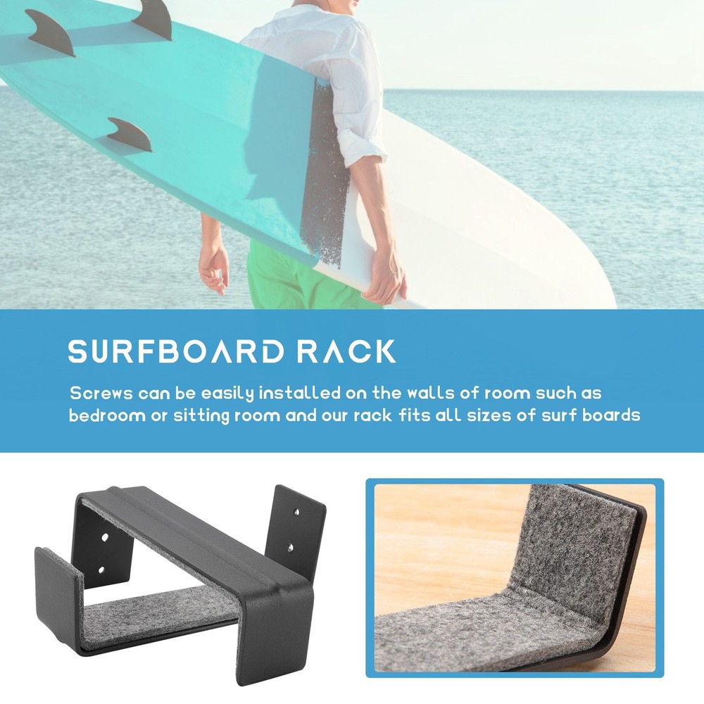 1 Set Surfboard Wall Rack, Surf Board Racks for the Wall Display Mount1190