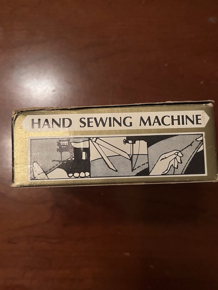 Vintage Miniature Loring Hand Held Sewing Machine With Manual