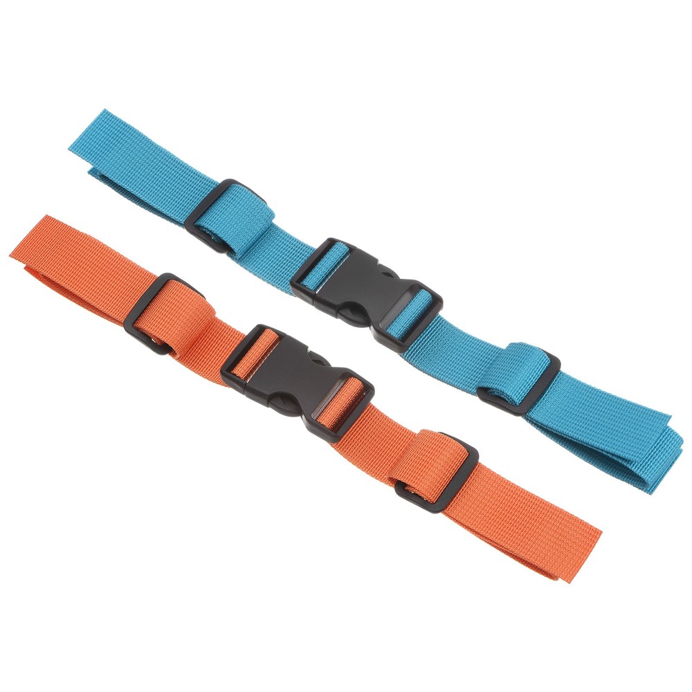 Backpack Chest Strap Set, 2 Pcs Strap with Quick-Release Buckle, Sky Blue,Orange