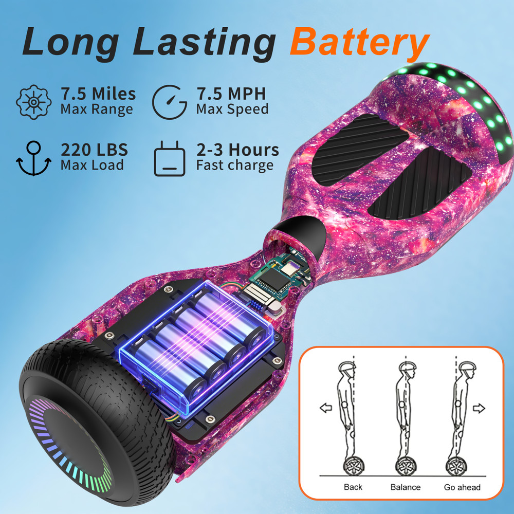 Commugo Hoverboard Bluetooth All Terrain Hover Board LED APP Control UL 2272