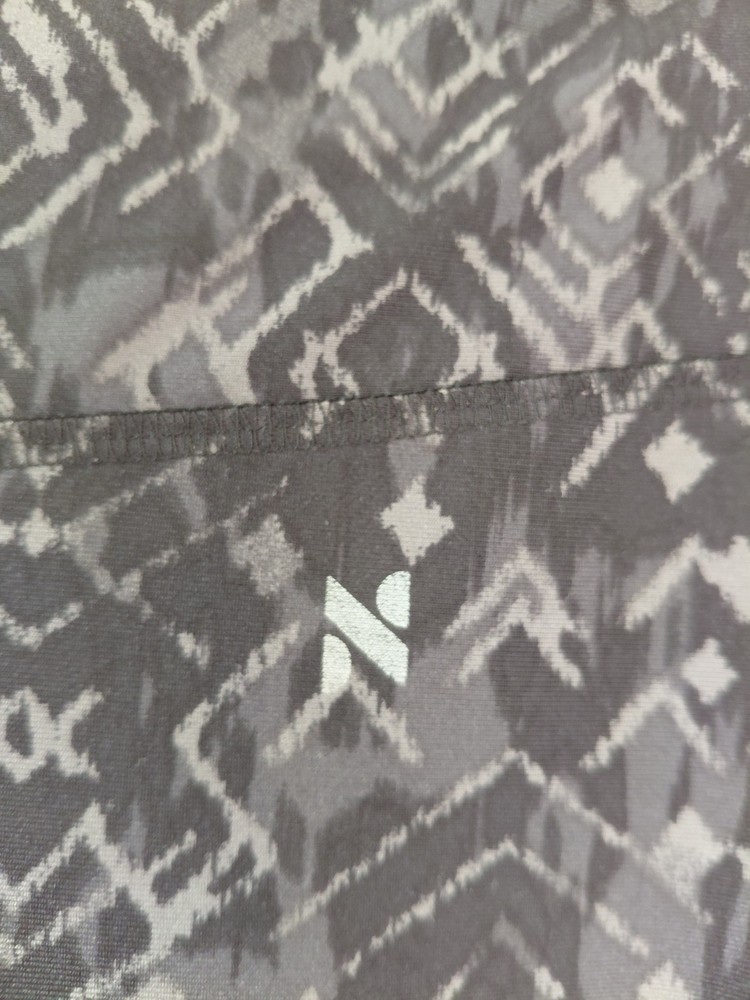NEXT 3/4 Leg Patterned Workout Legging Grey/Black Size 8