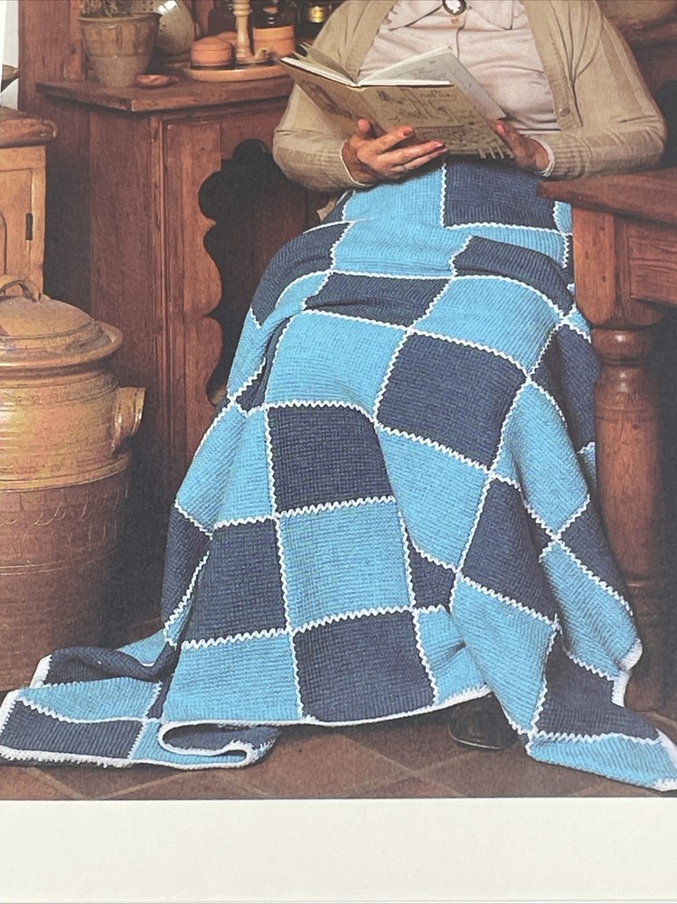 Patchwork Blues Afghan Marshall Cavendish Crochet Pattern
