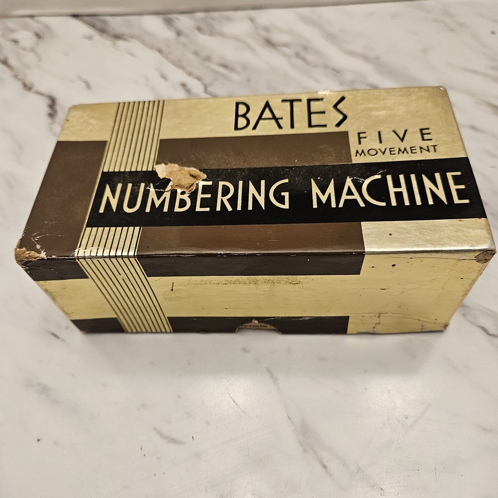 Bates Standard Multiple Movement Numbering Machine Stamp 6 Wheels Style E