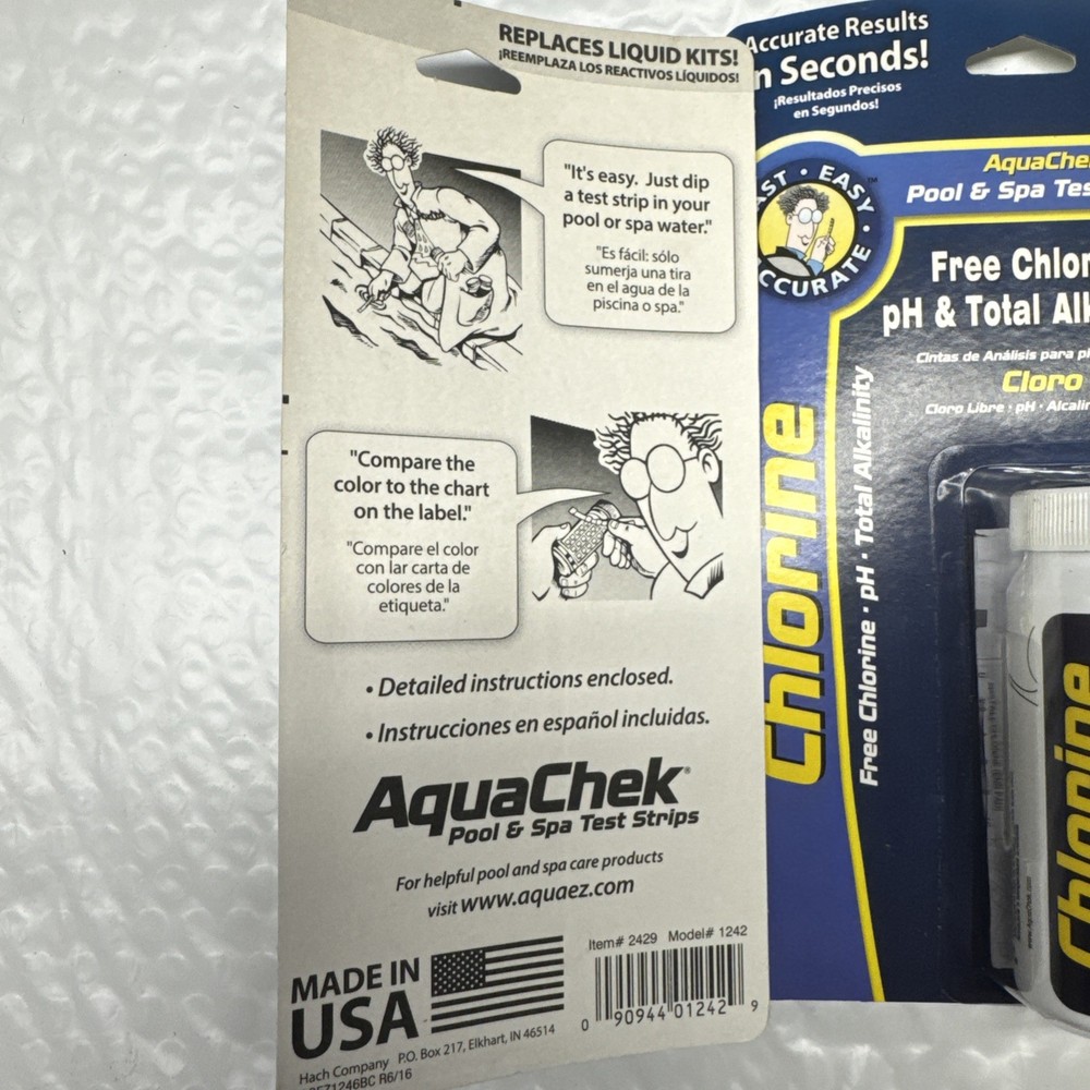 AquaChek 50-Pack Pool Test Strips Model #NP208