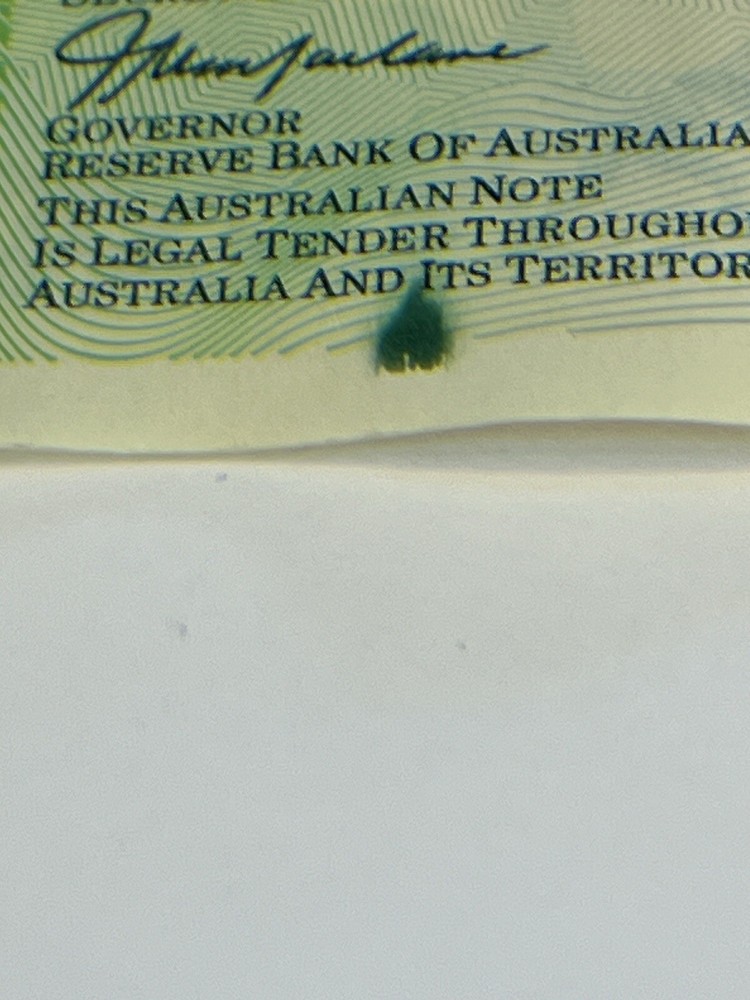 Very Rare,Print Error 1999 $100 Note , MacFarlane/Evans Print Error .