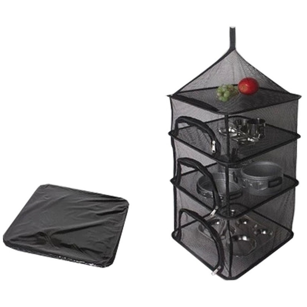 4 Layer Folding Mesh Camping Tool Shelf