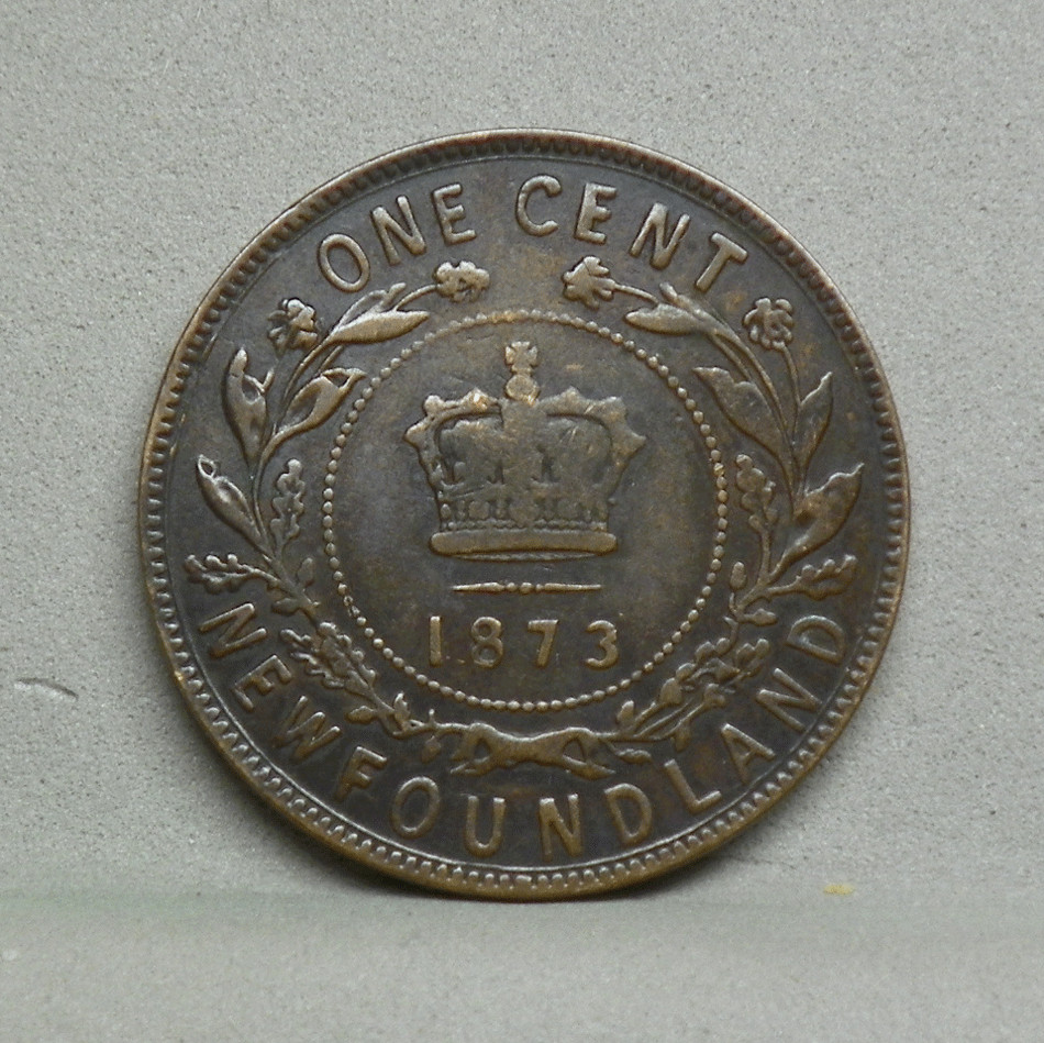 NEWFOUNDLAND 1873 1 CENT, VF (CP-4)
