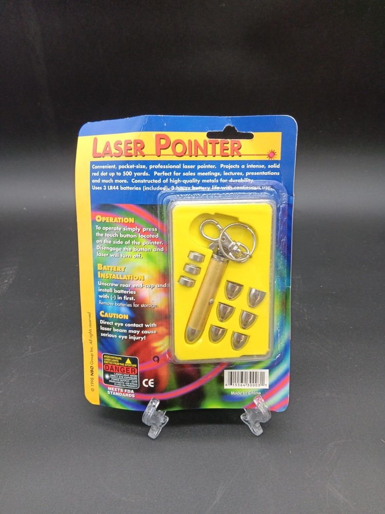 Vintage Retro Laser Pointer Key Chain Silver Colored Class 2 (II)
