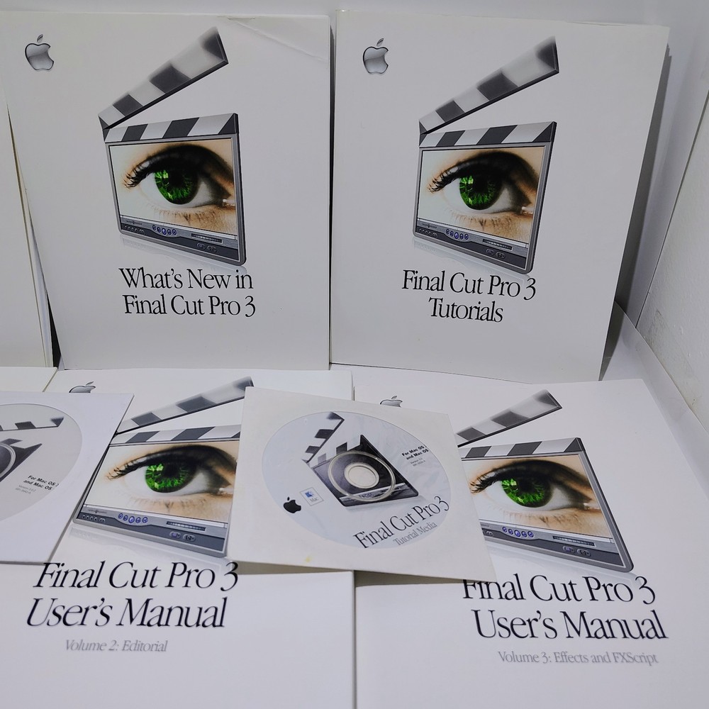 Final Cut Pro 3 for Mac/Apple User Manuals Original Final Cut Disc