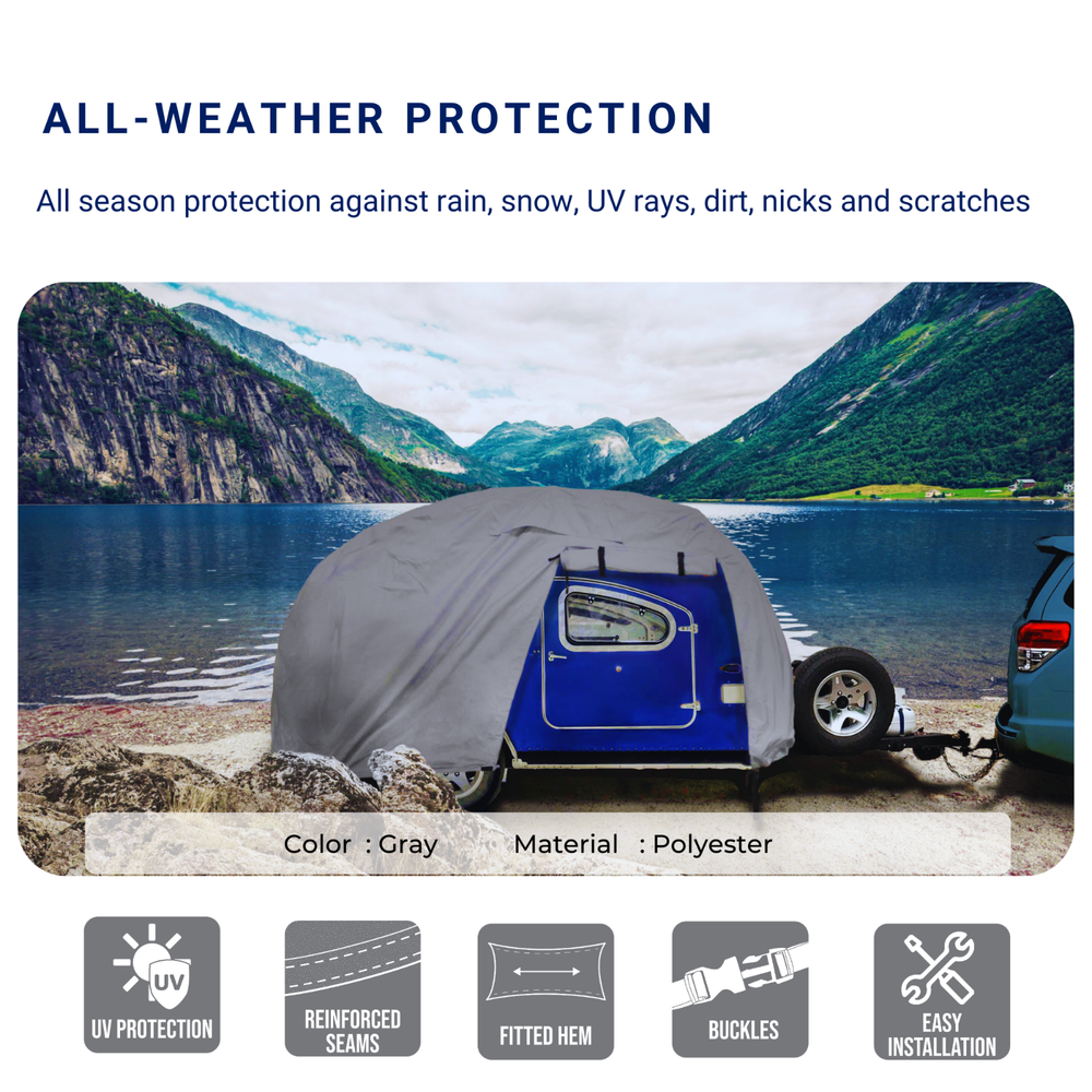 EliteShield Premium waterproof All weather Teardrop Travel Trailer Camper Cover