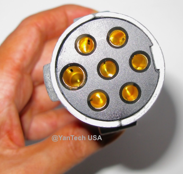 Rear View Trailer Cable Set Backup System Weatherproof 7 Contact Plug - 4 Camera