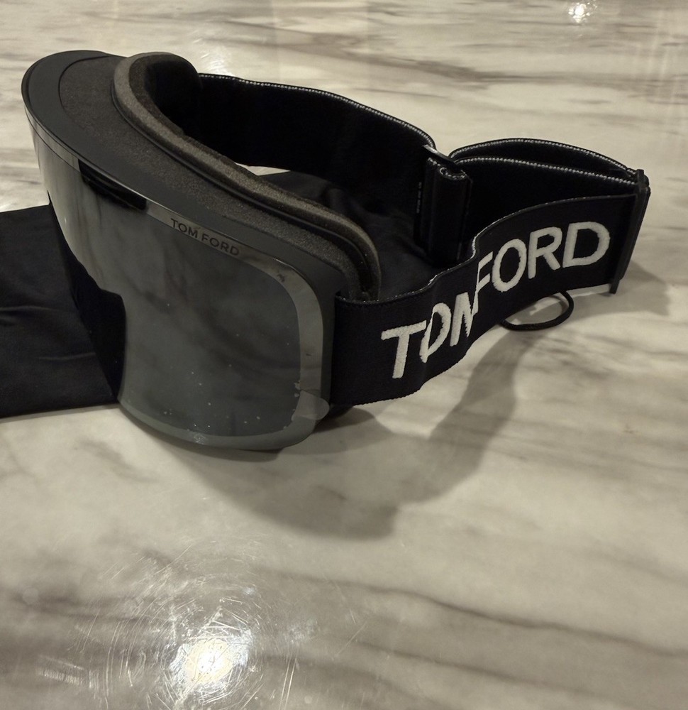 TOM FORD New Shield Ski Goggles Grey FF1124 0001C