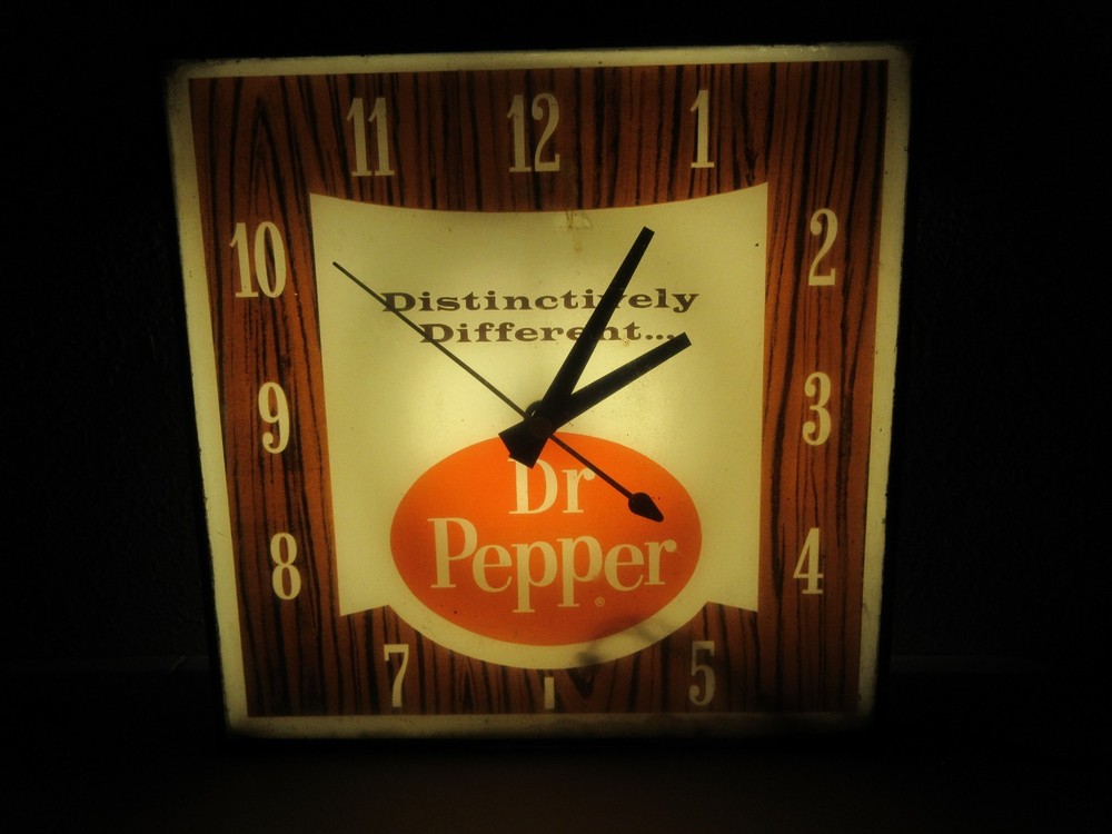 Vintage Dr. Pepper Distinctively Different Wall Clock