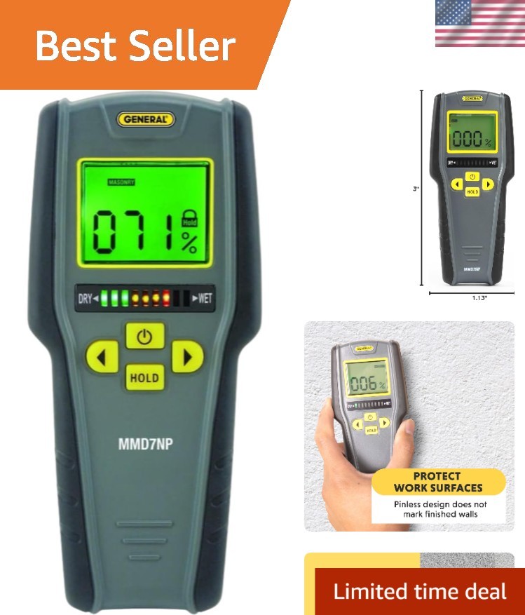 Advanced Digital Moisture Meter - Fast, Accurate Humidity Reader with Alerts