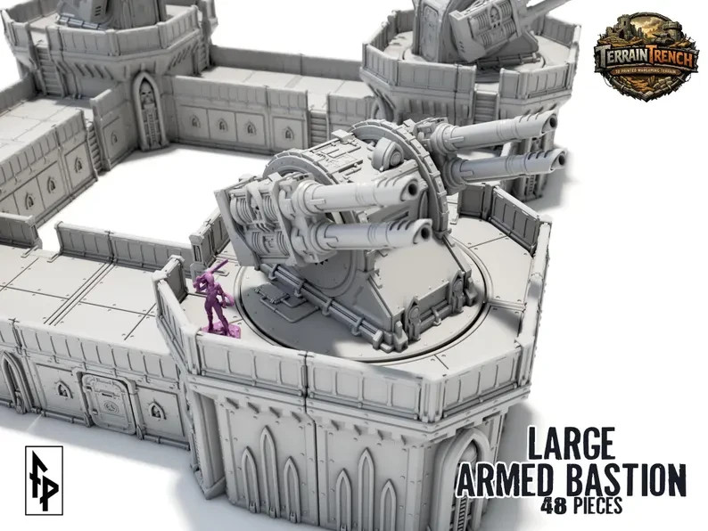 Large Armed Bastion Sci fi Structure Scenery Terrain 28/32mm