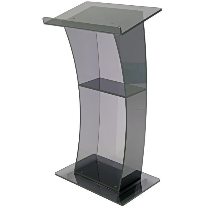 Kingdom KLPRTGP Personalized Eclipse Acrylic Lectern -Sleek & Functional (Smoky)