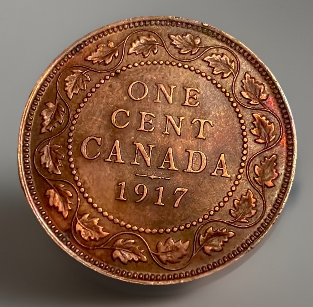 CANADA 1917 One 1 Large Cent King George V