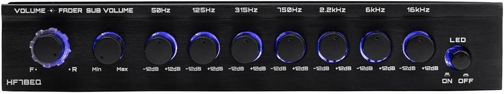 Hifonics 7-Band / 9-Volt Car Audio 1/2 DIN LINE-DRIVER MULTIPLE SOURCE PROCESSOR