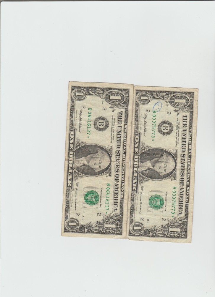 2-1999 $1 Federal Reserve Star Notes