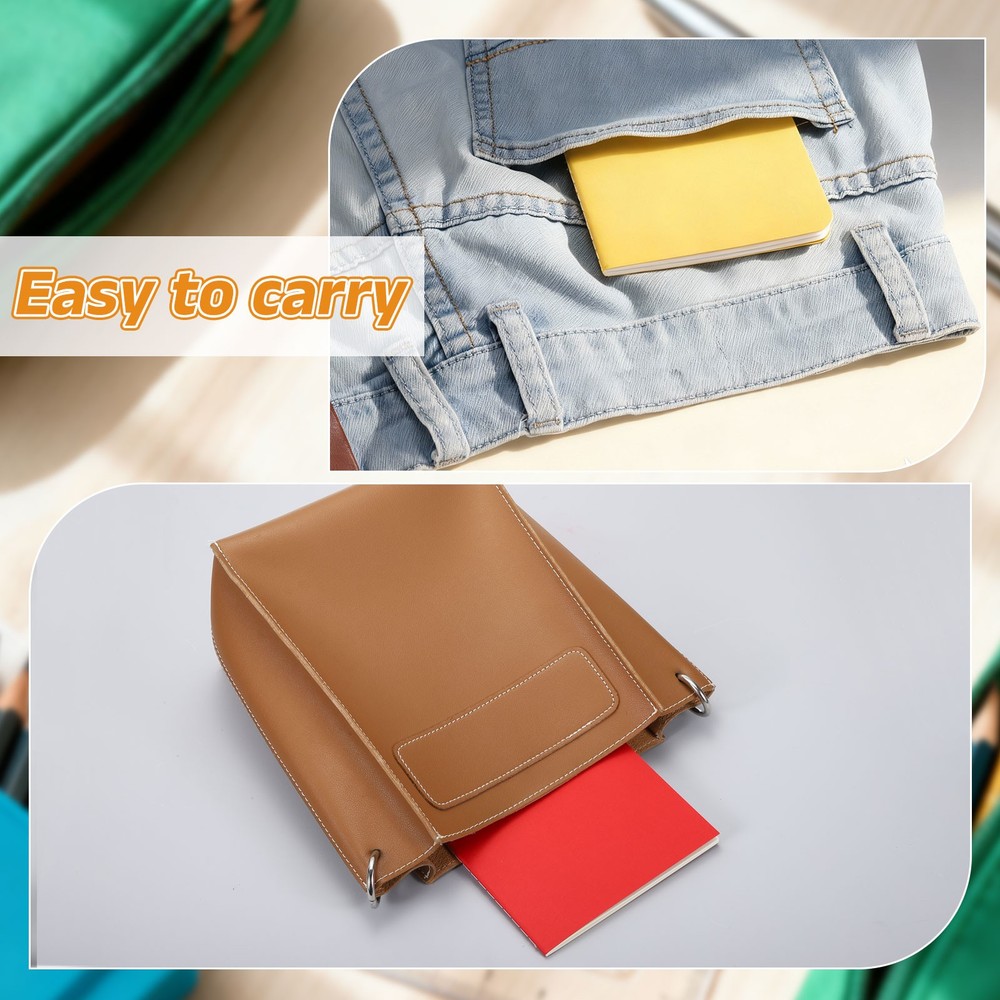 3 Pack A5 Notebook, A5 Journal Mini Notebook Pocket Kraft,Yellow