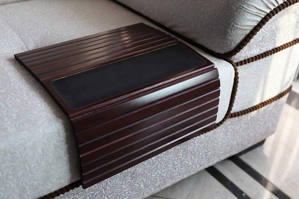 Mesa con reposabrazos de sofá de bambú plegable NUEVO