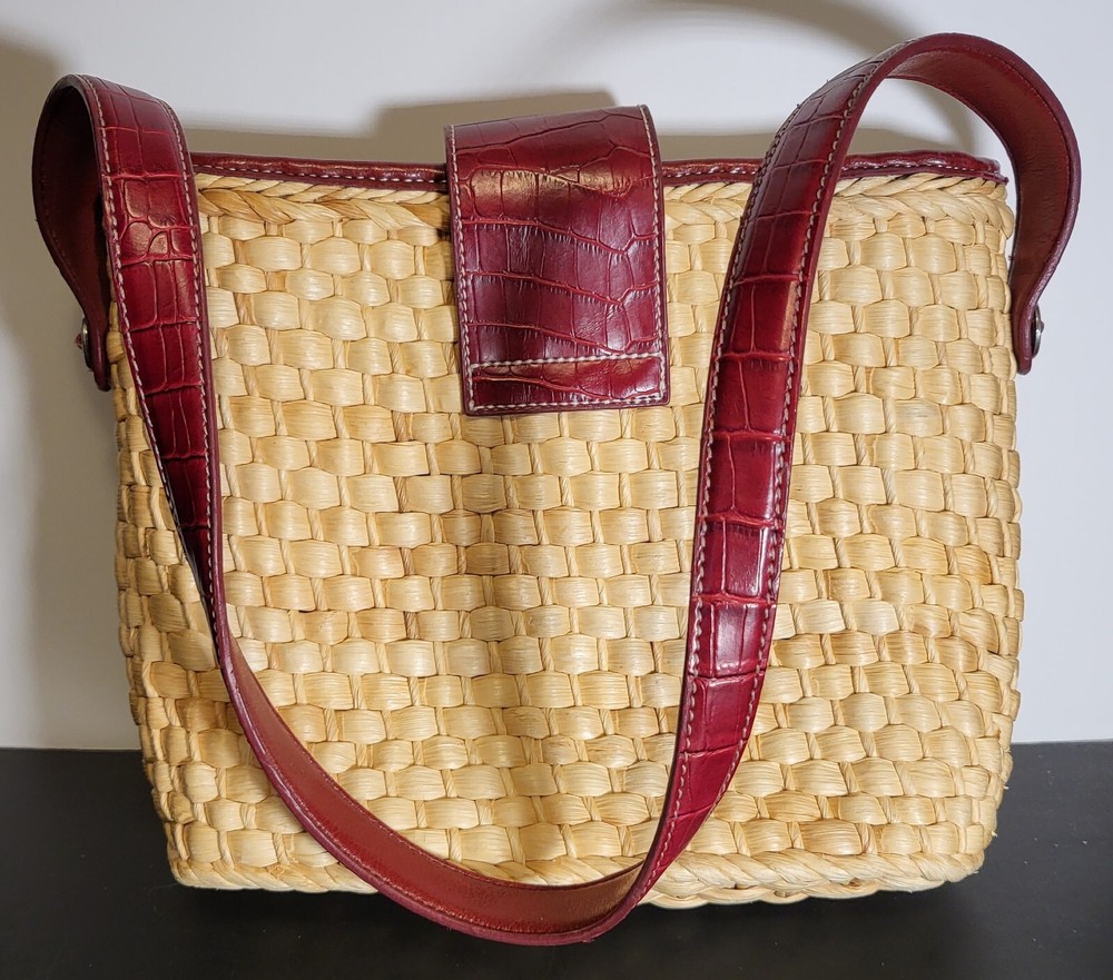 Vintage Straw Woven Handbag by E.G.O.