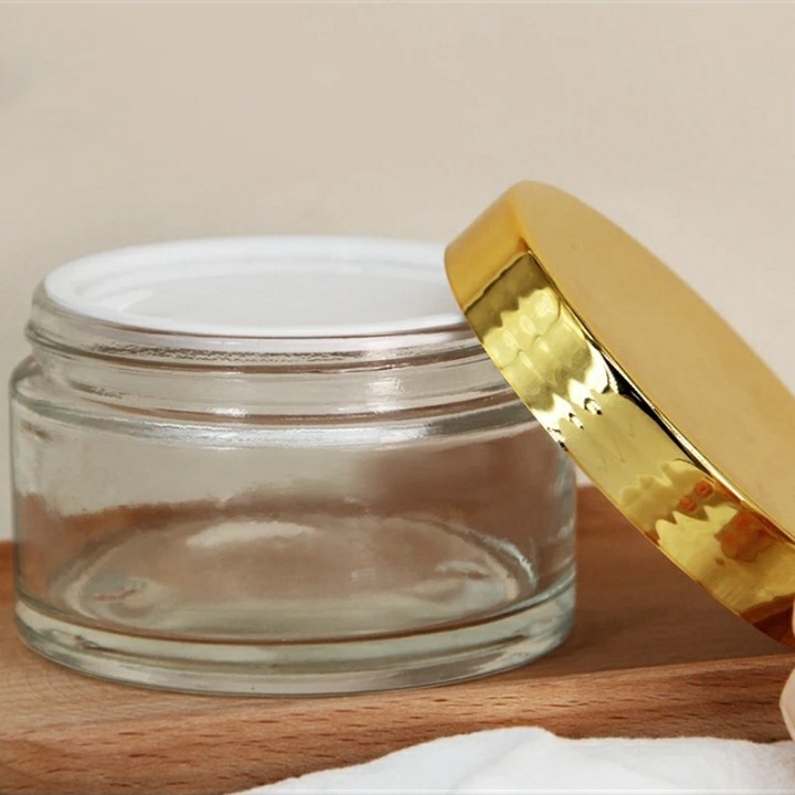 New 4oz Glass Cream Jar Empty