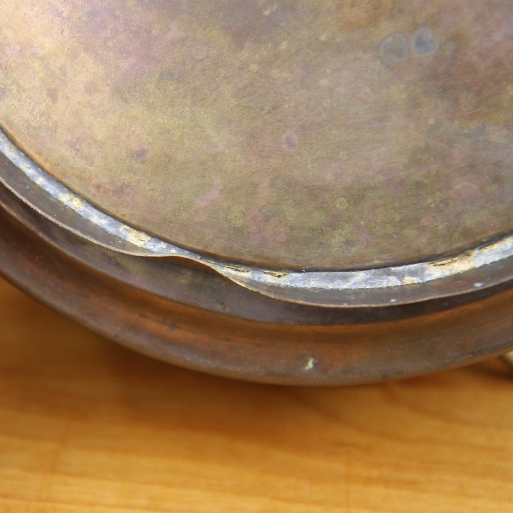 Antique Copper Three Piece Steamer Warmer Pot Insert? Decor Only