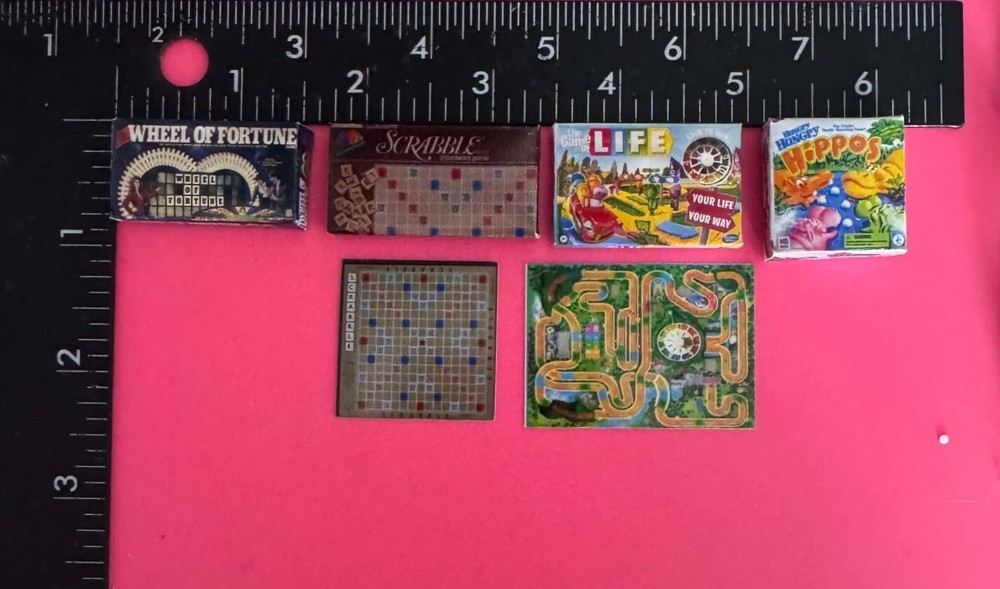 Dollhouse 1:12 Miniature Game Boxes Choice
