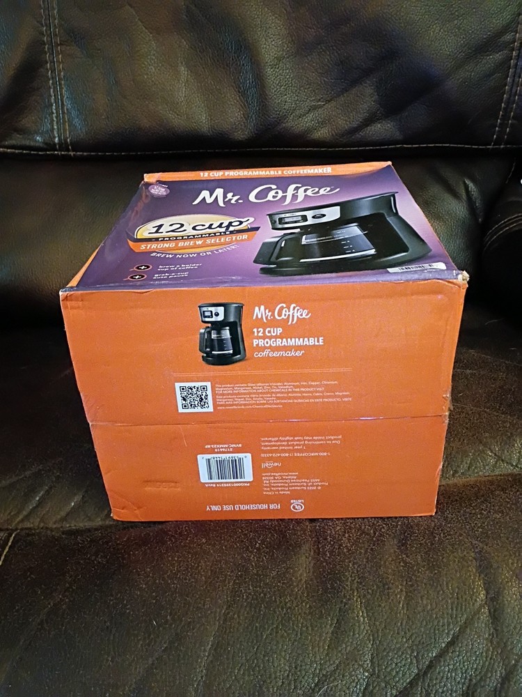 Mr. Coffee 12-Cup Programmable Coffeemaker w/ Strong Brew Selector New Opened