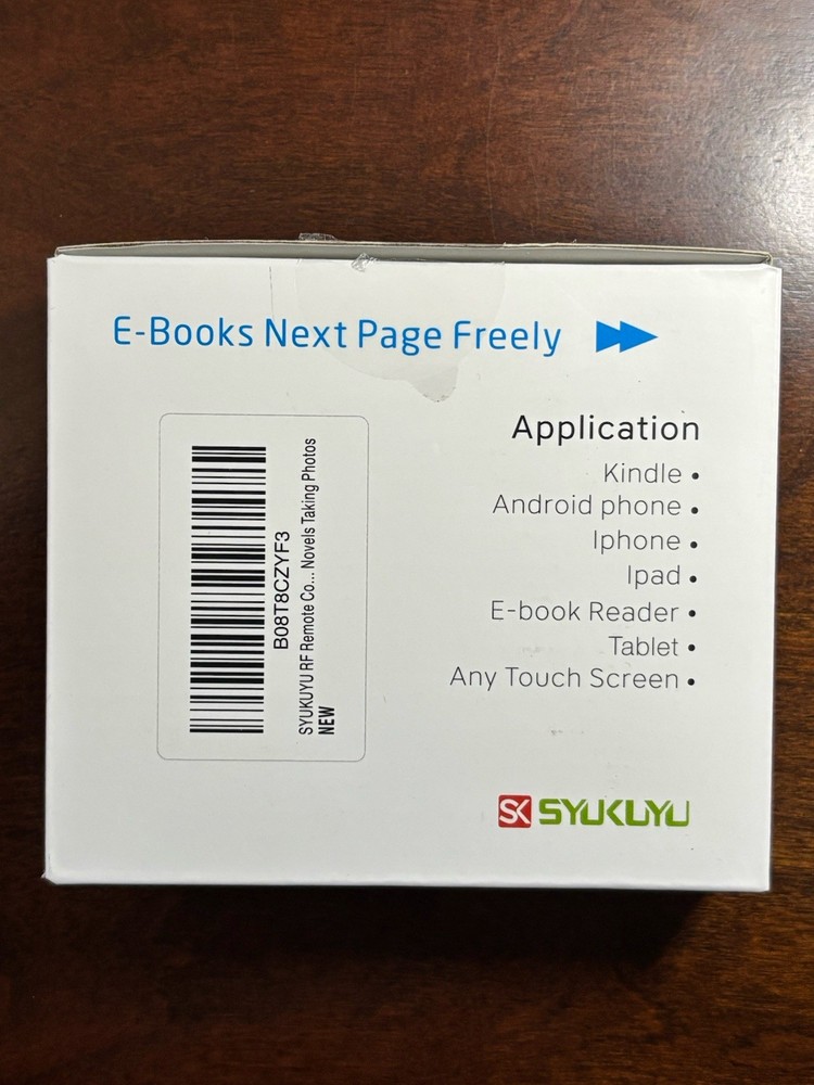 Syukuyu RF Remote Control Page Turner for Kindle, iPhone, iPad, E-book Reader