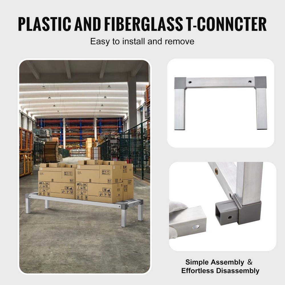Robust 1000lb 48x14x8 Aluminum Rack Rust-Resistant Tool-Free Setup
