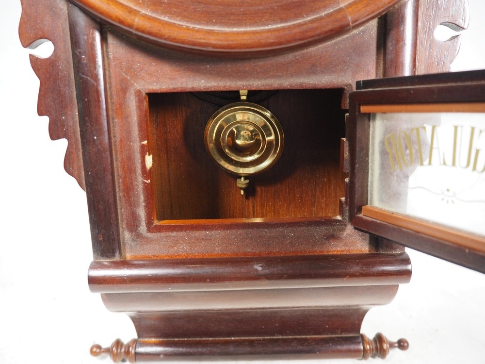 Vintage Highlands Mechanical Regulator Wall Clock With Pendulum
