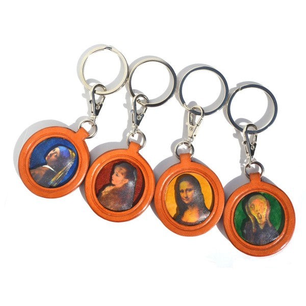 Munch's The Scream Leather plate Keychain