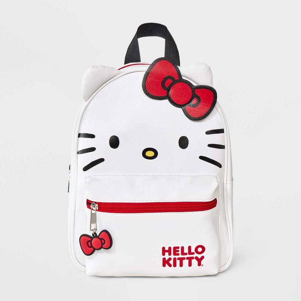 Hello Kitty White Mini Backpack Red bow NWT