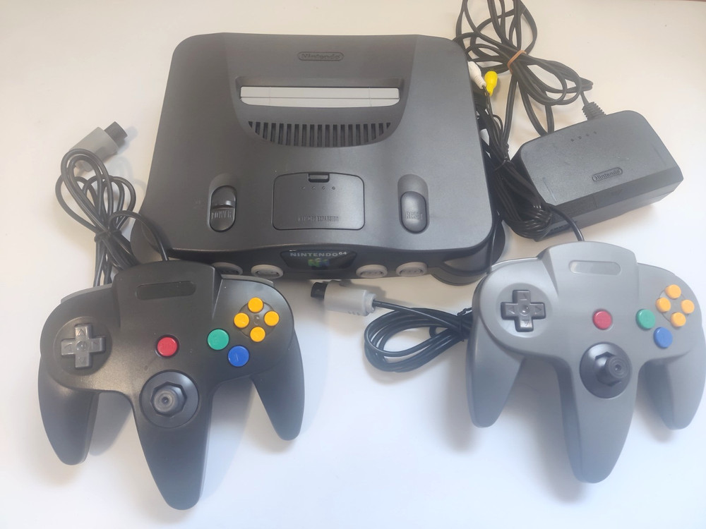 Nintendo 64 N64 Console Bundle with 2 New Controllers – Tested & Cleaned